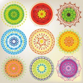 Depositphotos 13194392 set of 9 colored mandalas